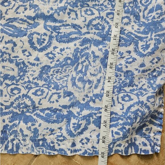 Kate Hill Linen Tunic Womens Large Coastal ¾ Sleeve Beach Lagenlook Nautical - Picture 8 of 8